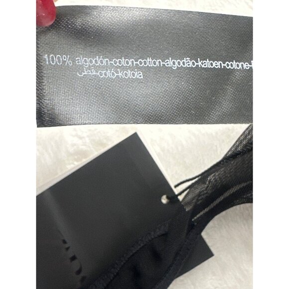 Zara Womens Black Sheer Lace Bodysuit With Adjustable Straps Size Small NWT - Picture 7 of 16